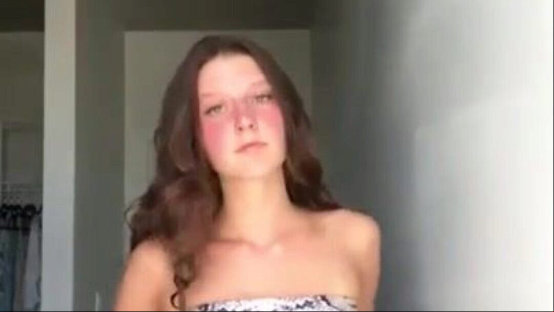 Beautiful Shaved Teen Stripping out of Bikini